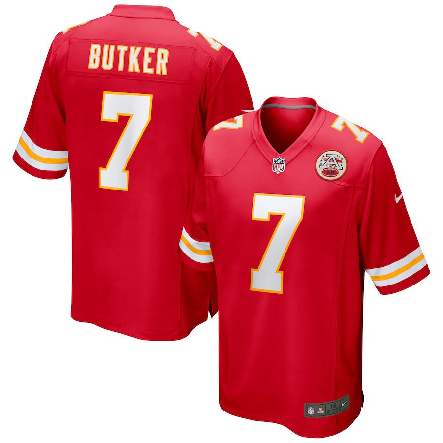 Men Kansas City Chiefs #7 Harrison Butker Nike Red Game NFL Jersey->kansas city chiefs->NFL Jersey